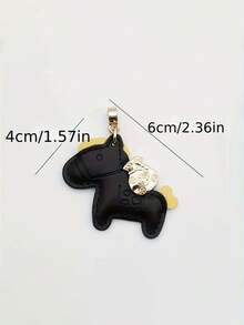 1个可爱卡通“早日发财”钥匙扣，男女通用情侣汽车钥匙链，背包挂件 - 彩色 - 查看 5