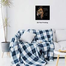 1pc 40*40cm(16x16inch) Art Decor Square Canvas Wall Art With Framed Black And White Animal Inspirational Motivational Quotes Art Deco Classic Retro Style For Home Office Bathroom Living Room Bedroom Decor.Stretched And Framed Ready To Hang. - 白色 - 查看 3