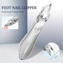 1pc Professional Ingrown Toenail Clipper, Wide Opening Toenail Cutter, Suitable For Elderly Thick Hard Toenails, Stainless Steel Toenail Nipper - Curved Blade, Ergonomic Handle, Home Toenail Care Tool (Silver)