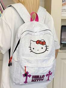 Sanrio Hello Kitty 女士双肩包，2025 款，大容量可爱学生双肩包，轻便双肩包，卡哇伊学生书包，礼品书包 - 彩色 - 查看 5