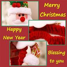 DPartyYeah Christmas Monitor Cover Elastic Xmas Decorations Reindeer Border Laptop Computer Cover For Home Office Decor And New Year Gift Ideas Elk - Nhiều màu - Xem 2