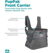 Pzw Outward Hound PupPak - Transportador Frontal Para Perro Mediano Gris Mochila Para Mascotas Pequeñas De Hasta 20 Libras Correas Acolchadas Malla Transpirable Resistente Al Agua Clip De Seguridad4835 - Bụi tím - Xem 3