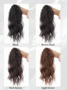 Kẹp tóc đuôi ngựa cao, tóc giả tổng hợp buộc cao, tóc giả dạng thác nước, tóc giả buộc nửa đầu, tóc ngắn 40cm, phụ kiện tạo kiểu tóc bồng bềnh cho nữ, phụ kiện tóc hàng ngày, kẹp tóc thời trang, trang phục thường ngày mùa đông cho kỳ nghỉ, 1 chiếc - Nhiều màu - Xem 7