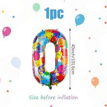 1 buah Balon Angka Warna-warni 40 Inci, Balon Angka Raksasa dengan Pola Balon Warna-warni, Cocok untuk Ulang Tahun, Pesta, Dekorasi Pesta, Perlengkapan Selamat Ulang Tahun, Dekorasi Ulang Tahun Berwarna-warni - MultiWarna - View 17