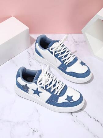 Star Design damer casual sneakers, lämpliga för stadspendling