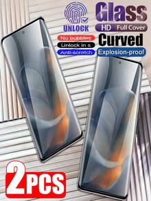 2片装高清3D曲面钢化玻璃膜,9H硬度,防爆防刮,兼容摩托罗拉30/40/50/60 Pro Fusion/Holor 100 200 400 Magic 5/6/7 Lite 8 Pro/三星Galaxy S23 S22 Ultra S10 Note10/小米Redmi Note 13 14 Pro+ 4G 5G,屏幕保护必备,适用于日常、办公、家庭使用。防水防震防摔,保护手机屏幕。 - 無色 - 查看 27