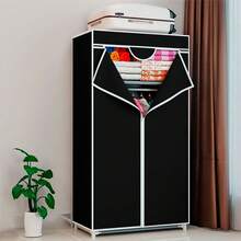 closet armario organizador para ropa lincky, portatil, resistente con cierre - Negro - Ver 1