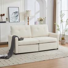 Dark Grey 2-Seater Living Room Sofa With Drawers And Storage Function - White - View 12