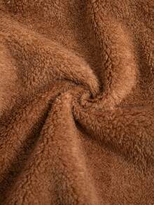 男童休闲纯色拉链长袖抓绒外套，秋冬款