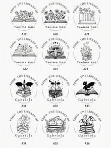 1 con dấu dập nổi tùy chỉnh, con dấu dập nổi thư viện cá nhân hóa, con dấu dập nổi "Từ thư viện", quà tặng cho người yêu mèo, quà tặng cho người yêu sách. - Nhiều màu - Xem 5