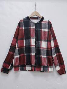 Áo khoác thường ngày họa tiết kẻ caro cỡ lớn, mùa thu - Nhiều màu - Xem 1