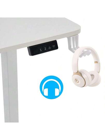 Room Desk,Makeup Dressing Table,Desk Table,Table Adjustable Height, Headphone Hook Cup Holder, Offices Games view 6