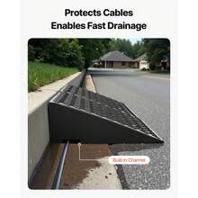Driveway Curb Ramp, 7000 Lbs Load Capacity, 7 Inches Rise Height Heavy Duty Curbside Bridge Ramp With Drainage Tank For Wheelchairs, Strollers, Motorcycles, Cars, Lawn Mowers & Trailers, 2 Pack - 20*20*7inch - View 8