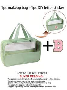 1个透明PVC化妆包,字母装饰洗漱收纳包,化妆包,沙滩包,夏季旅行必备,化妆包,化妆袋,化妆包,化妆品包,化妆品收纳包,旅行,化妆袋,包,梳妆台,化妆袋,旅行必备,化妆包,化妆包,包,旅行必备,梳妆台配件,小化妆包,化妆袋,化妆品包,旅行必备,大容量,大化妆包,圣诞礼物,化妆包,旅行,女士旅行必备礼物,化妆包,手拿包/小手提包,化妆品收纳包,化妆品整理包,化妆包,化妆刷收纳包,迷你化妆包,大容量化妆包,女士礼物,圣诞礼物,女士礼物创意 - 綠色 - 查看 27