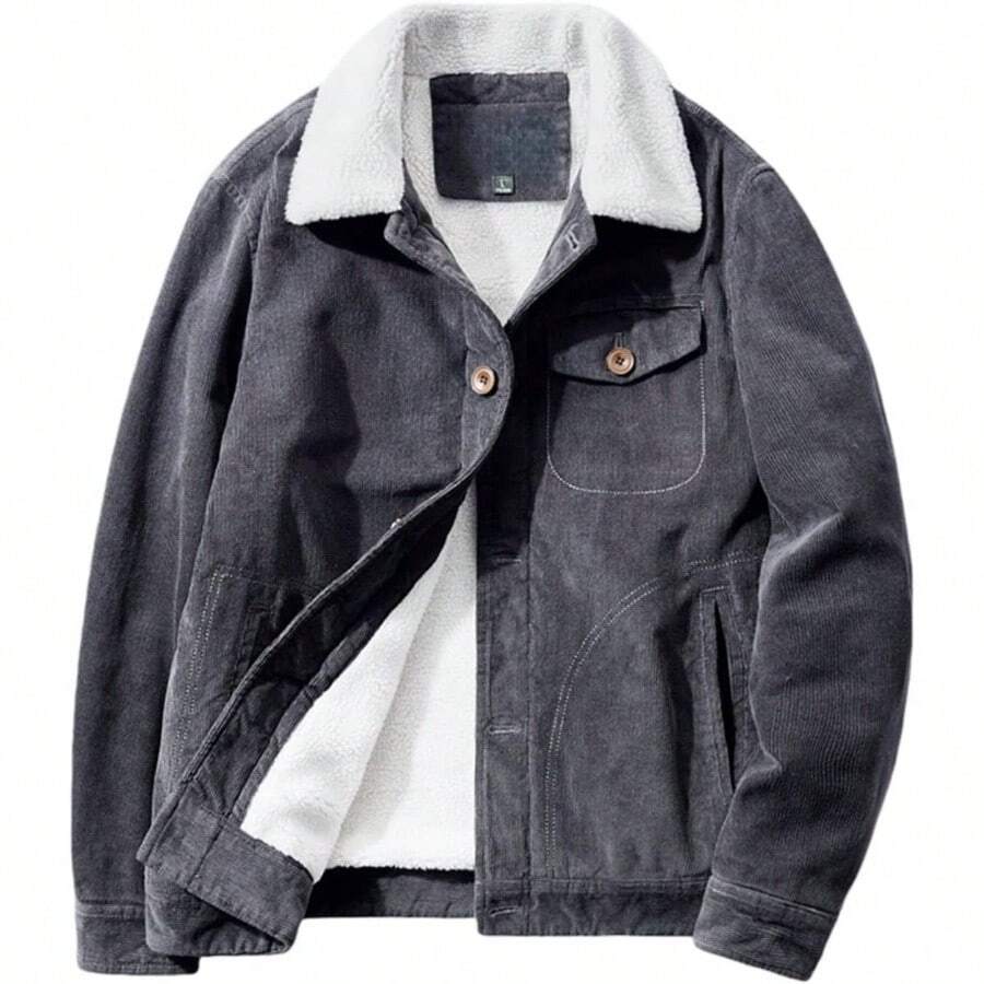 Men Shell Jackets - Grey + 6XL - View 1