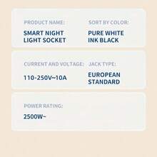 1-To-5 Converter With Switch Multi-Functional Night Light Multi-Hole Power Strip Household Socket EU Plug Outlet 5 Sockets - EU E Type Plug(220-240V) - View 11