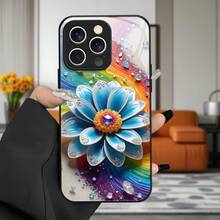 Funda de Teléfono de Vidrio Templado Ultrafino de Alta Gama para Apple  16/16s/16 Plus, 15 Pro Max, 14 Plus, 13, 12, 11 Pro Max, Modelo de Patrón de Pareja Linda Transparente - V6736 - Colores mixtos - Ver 4