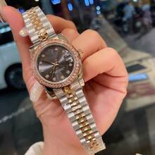 Factory Low Price Wholesale Dropshipping  Oyster Perpetual Datejust 31MM Swiss Quartz Women's Watch Datejust Series Olive Green Watch Wholesale - Diamond Circle Coffee - View 24