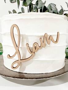 1/3/5 piezas Decoración personalizada para pastel - 4 opciones de color, placa decorativa con nombre personalizado para pastel, placa acrílica cortada con láser reutilizable para pastel, adecuada para cumpleaños, boda, aniversario, fiesta, graduación, regalo perfecto para anfitrión de fiesta, familia, amigos, parejas, decoración de pastel de vacaciones de moda - Multicolor - Ver 5