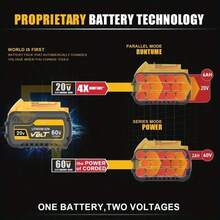 2 Pack 9.0Ah Replacement FOR DE   WALT DCB609 9.0Ah 20V/60V MAX Battery Compatible With DCB609 DCB606 DCB612 Lithium-Ion Battery New - Quantity: 2PACK - View 6