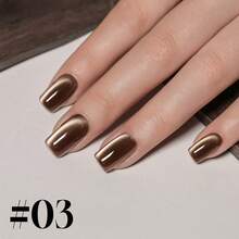 MIANEL 10ml/支装 冬季圣诞美甲用品，黑色、白色、棕色猫眼凝胶指甲油，2025新款 Miradle 玻璃珠猫咪磁性凝胶指甲油，美甲用品，适用于美甲沙龙和DIY美甲 - 彩色 - 查看 5