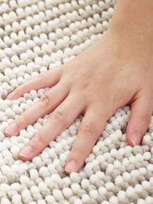 COSY HOMEER 1pc COSY HOMEER Bathroom Rug, Ultra Soft Absorbent Bath, Non-Slip Washable Plush Shag Bathroom Carpet, Suitable Bathroom Floor, Bathtub, Shower, Black And White Ombre Chenille Bath, Absorbent