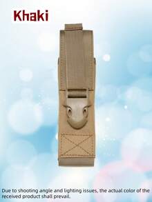 1pc Outdoor Hiking Camping Waist Hanging Flashlight Bag, Multi-Functional Baton Holster MP5 Storage Pouch, Tool Bag Included