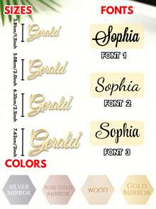 1/3/5 piezas Decoración personalizada para pastel - 4 opciones de color, placa decorativa con nombre personalizado para pastel, placa acrílica cortada con láser reutilizable para pastel, adecuada para cumpleaños, boda, aniversario, fiesta, graduación, regalo perfecto para anfitrión de fiesta, familia, amigos, parejas, decoración de pastel de vacaciones de moda - Multicolor - Ver 3