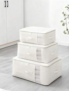 1 szt. Torba do przechowywania koców (dostępne pojemności 36 l, 60 l, 105 l) – z zamkiem błyskawicznym, składany pojemnik na ubrania, pojemny pojemnik z tkaniny, odpowiedni do przechowywania artykułów dziecięcych, organizer chroniący przed kurzem, pudełko do przeprowadzki, przechowywanie przekąsek w akademiku, na pościel sezonową, przechowywanie ubrań - Wielokolorowe - Zobacz 9