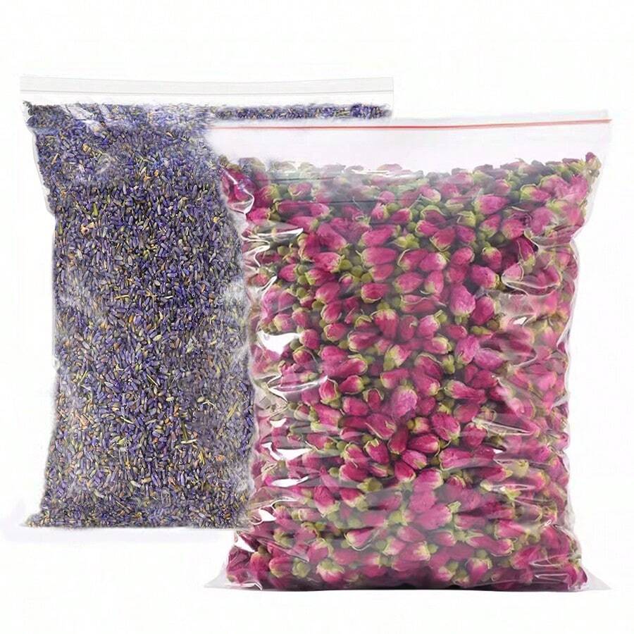 10/300g Natural Dried Plant Red Rose Bud Granules Lavender Dried Flowers Eternal Flower Decoration, Perfect For DIY Soap Making 10/300g Natural Lavender Dried Flowers Eternal Flower Decoration, Indoor Home Desktop Decoration Festival Party Decoration Ornament Dried Flowers, Perfect For DIY Soap Making, Aromatherapy Candle Dried Flower Making, Handmade Fragrant Bag Ingredients, Wardrobe And Bedroom Decoration, Fresh And Clean Air