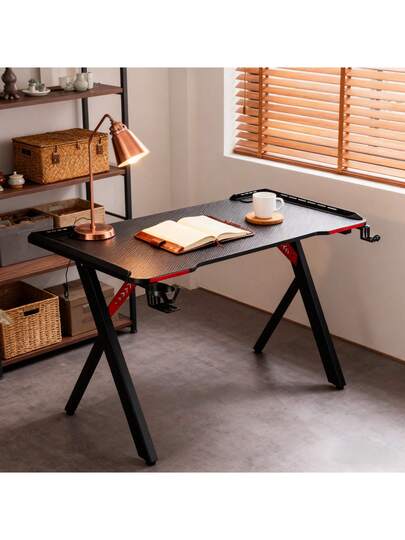 Children's Desk, Study Gaming Ergonomic Headphone Hook Cup Holder, Stable Computer Tafel Office view 5