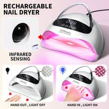 LIMEGIRL Đèn LED UV làm khô móng tay 34W, 90 đèn LED, máy sấy móng tay gel nhanh khô với màn hình LCD, 4 chế độ hẹn giờ và cảm biến tự động, đèn làm móng chuyên nghiệp dùng tại nhà và tiệm nail. - Phích cắm loại C của EU (220-240V) - Xem 6