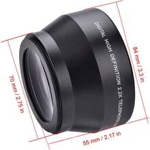 Extensor De Lente, Lente Teleconvertidor Universal 2.2X De 67 Mm, Accesorio para Cmaras DSLR, Lentes Extensoras De Teleobjetivo, Convertidor De Tubo De Lente De Cmara De 70 Mm De Dimetro - inicial - Ver 2