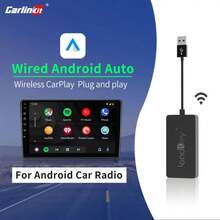 Carlinkit Dongle Inalámbrico CarPlay y Android Auto para Reproductor de Navegación de Coche Android Adaptador USB Pantalla Espejo Spotify Waze CCPM/A - Logotipo de CCPA CarlinKit - Ver 2