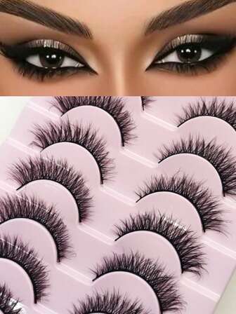 10 Pairs 8D Fluffy Voluminous False Eyelash Strip | Multi-Layer Crossed & Layered Effect | Lifted Curl Faux Mink Lashes | Naturally Dramatic