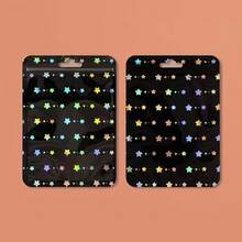 100个全息月亮星星爱心图案小企业可重复密封袋，带前窗样品袋，可密封铝箔拉链袋，独特包装 - 彩色 - 查看 7