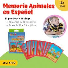 Edudak Juego de Memoria para Niños con Tematica de Animales. 60 Tarjetas. Juego de Mesa Infantil - como en la foto - Ver 2