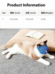 1 pieza Máscara de gato multifuncional y transpirable, bozal de gato anti-mordedura, anti-lengüeteo, anti-desorden y anti-maullido, suministros para mascotas - Multicolor - Ver 2