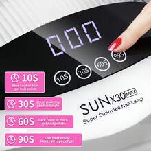 LIMEGIRL Đèn LED UV làm khô móng tay 34W, 90 đèn LED, máy sấy móng tay gel nhanh khô với màn hình LCD, 4 chế độ hẹn giờ và cảm biến tự động, đèn làm móng chuyên nghiệp dùng tại nhà và tiệm nail. - Phích cắm loại C của EU (220-240V) - Xem 4