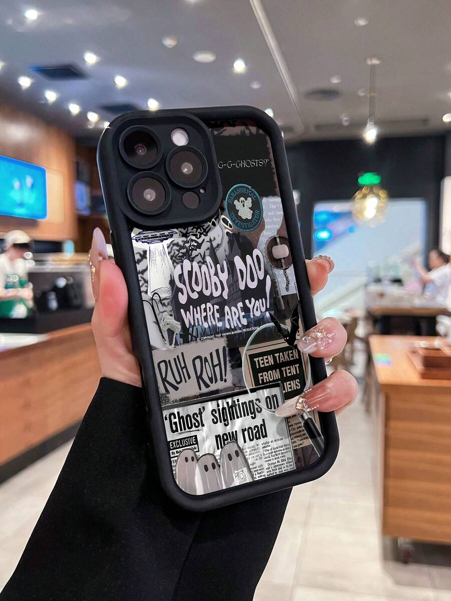 Funda para teléfono de Mystery Villains compatible con teléfonos , 17, 16 Pro Max, 15 Pro Max, 13 y 12. Fabricada en TPU para una protección eficaz contra golpes y caídas. Un regalo perfecto para familiares, amigos, seres queridos, parejas y para Halloween. - Negro - Ver 1