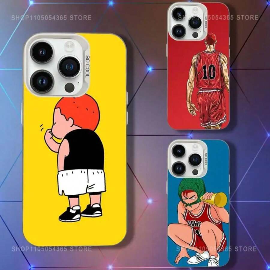 Funda de teléfono Anime S-Sakuragis Hanamichis para 17,16,15,14,13,12,11,Pro,Plus, cubierta mate blanca a prueba de golpes - z5 - Ver 1