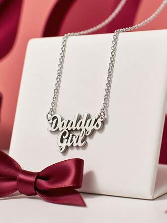 1 pieza Nuevo collar "La niña de papá", cadena de clavícula de miembro de la familia, opción de regalo para el Día del Padre