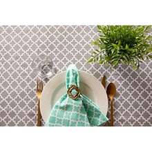 DII Camino de mesa de algodón enrejado para comedor, mesa de vestíbulo, fiestas de primavera y uso diario – 14 x 108 pulgadas, , 60x120", 1(177.8 cm (Redondo) Gris) - Multicolor - Ver 6