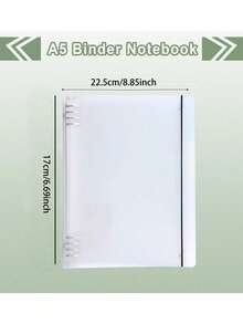 1/2 Piezas Papel en blanco con líneas y cuadrícula extraíble en tamaños A4/B5/A5/A6, con 60 páginas interiores reemplazables, adecuado para cuadernos o como regalo. - Beis - Ver 21