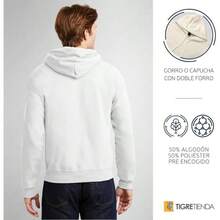 UANL Sudadera con Capucha Hombre Hoodie Papel picado - Blanco + CH - Ver 4
