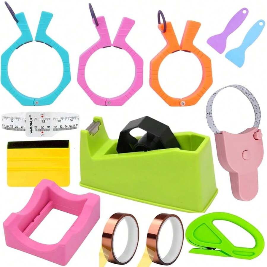 [Free Shipping]3-Size Tumbler Clamp For Sublimation,Cup Cradle For Crafting Tumblers,Sublimation Cup Holder Clamp For 20oz 30oz Cups,Mug Clamps For Sublimation,Tumbler Wrapper,Blue - 藍色的 - 查看 1
