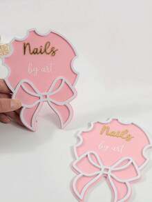 klimonla 蝴蝶结形美甲摄影道具、时尚背景装饰、美甲展示道具、高端摄影道具、凝胶指甲油/手模摄影背景工具、女士礼物、圣诞礼物、家居装饰。 - 粉色 - 查看 4