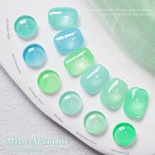 MIANEL GEL 12ML 夏季熱銷 Mint Mambo 果凍凝膠指甲油 2026 新款冰透乳白色綠色與藍綠色系列凝膠指甲油 藍色指甲 綠色指甲 白色指甲 冬季指甲 美甲沙龍使用 UV燈美甲用品 凝膠指甲油 - 彩色 - 查看 11