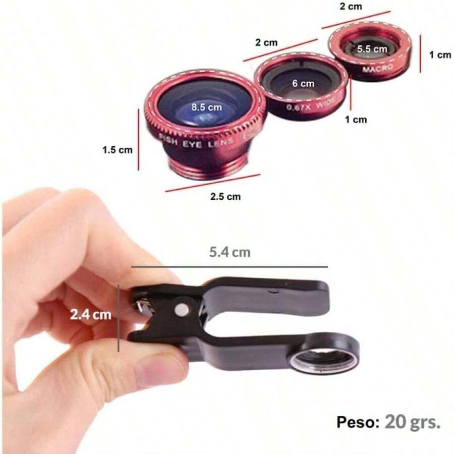 Kit De 3 Lentes Fish Eye Macro Wide para - inicial - Ver 1