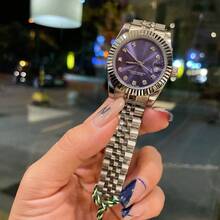 Factory Low Price Wholesale Dropshipping  Oyster Perpetual Datejust 31MM Swiss Quartz Women's Watch Datejust Series Olive Green Watch Wholesale - Diamond Circle Coffee - View 20
